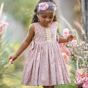 Dollcake Pink Floral Dress with Lace Detail